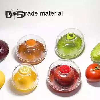 Держатель для авокадо, контейнер для хранения пищевых продуктов, прозрачная крышка без содержания бисфенола А, легко моется, многоразовый контейнер для хранения фруктов жёлтый