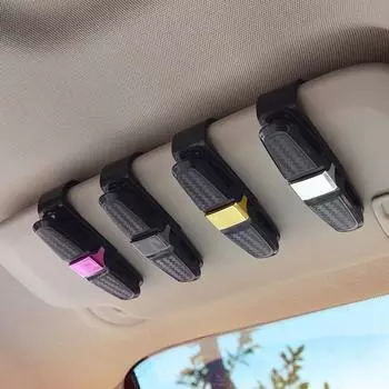 Держатель для автомобильных очков Автомобильный солнцезащитный козырек Очки Органайзер для солнцезащитных очков Клип-держатель для карт Очки Аксессуары для салона автомобиля