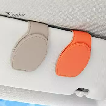 Держатель для автомобильных очков Магнитный зажим для солнцезащитных очков Износостойкий Простая установка Многоцелевой держатель для очков на солнцезащитный козырек коричневый