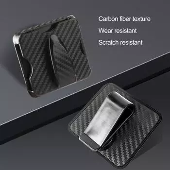 Держатель для автомобильных очков, зажим из волокна, карбоновый, универсальный, для внедорожника, для грузовика, для автомобильного козырька