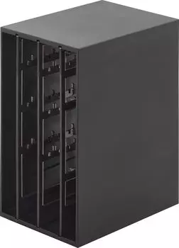 Держатель для аксессуаров Yamazaki Jitsugyo Sliding Earrings, 3 ряда, черный, основной, W11 xx Tower, большой емкости, ящик для хранения аксессуаров, 2039 и блок приблизительно. Д15.3 чёрный