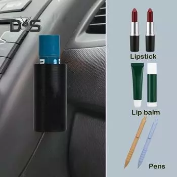 Держатель для бальзама для губ в машину, клейкий держатель для губ для мужчин и женщин, боковой держатель для губной помады в центральную консоль автомобиля, вертикальный держатель для губной помады, аксессуары для салона автомобиля чёрный