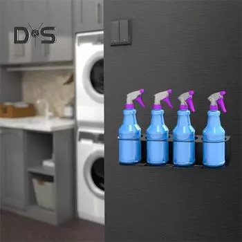 Держатель для баллончиков с распылителем, металлический настенный держатель для баллончиков с распылителем, простая установка, нержавеющий держатель для баллончиков с распылителем для гаража и дома 2Holes