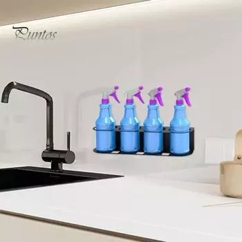 Держатель для баллончиков с распылителем, металлический настенный держатель для баллончиков с распылителем, простая установка, нержавеющий держатель для баллончиков с распылителем для гаража и дома 2Holes