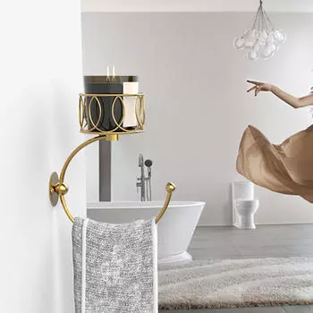 Держатель для банного полотенца для ванной комнаты Сумка Салфетка Одежда Халат Вешалка для пальто Рука Декор для стены В помещении