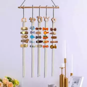 Держатель для банта для волос Органайзер для аксессуаров для волос ручной работы Компактный, легко повесить облака Детская заколка для волос Squirrel