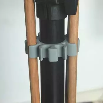 Держатель для барабанных палочек Захват для голеней Держатель для палочек Держатель для щетки Противоскользящий резиновый стержень для барабана серый