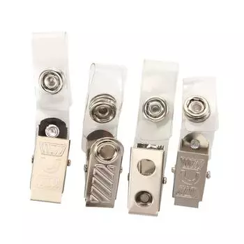 Держатель для бейджа, стационарная катушка из нержавеющей стали, зажимы для шнурка, зажимы для шнурка с именем, папка-регистратор 4-10Pcs