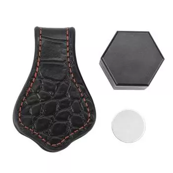 Держатель для бильярдного мела из алюминиевого сплава, магнитный шестиугольный портативный кий, коробка для мела с кожаным зажимом