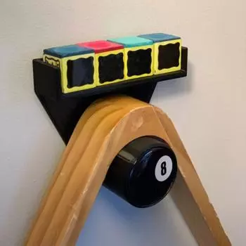 Держатель для бильярдного треугольника, настенное крепление, держатель для бильярдных мелков, 3D-печатные бильярдные принадлежности, органайзер для клуба, бильярдной, бара чёрный