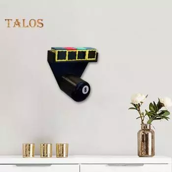 Держатель для бильярдного треугольника, настенное крепление, держатель для бильярдных мелков, 3D-печатные бильярдные принадлежности, органайзер для клуба, бильярдной, бара чёрный