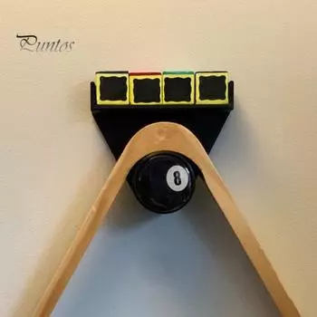 Держатель для бильярдного треугольника, настенное крепление, держатель для бильярдных мелков, 3D-печатные бильярдные принадлежности, органайзер для клуба, бильярдной, бара чёрный