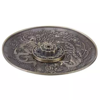 Держатель для благовоний из цинкового сплава, бронзовая курильница с рисунком дракона для спальни и храма