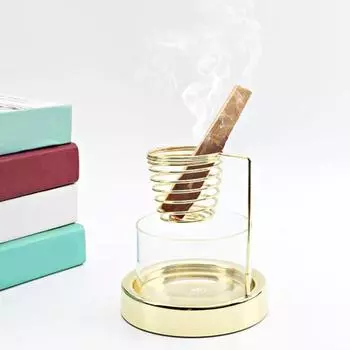 Держатель для благовоний Пало Санто, металлическая стеклянная курильница для сжигания шалфея Пало Санто чёрный