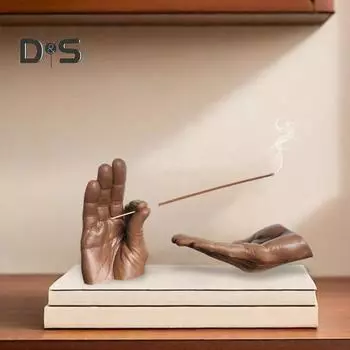 Держатель для благовоний, пепельница, смоляная курильница для благовоний, домашний офис, медитация, йога, релаксация, украшение для домашнего офиса чёрный