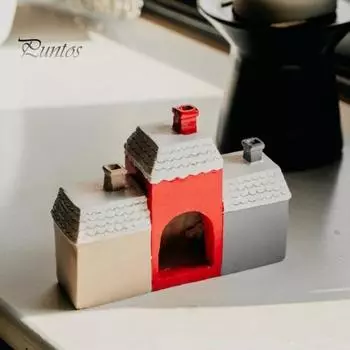 Держатель для благовоний, Рождественский дом, деревенский уютный бревенчатый домик, дизайн, ароматная атмосфера, деревенская курильница для украшения дома Snowhouse