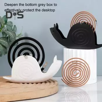 Держатель для благовоний с репеллентом от улиток, прочная спиральная курильница для благовоний, переносная настольная подставка для улавливания золы, украшение для лотка белый