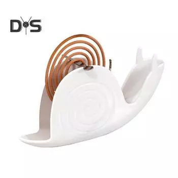 Держатель для благовоний с репеллентом от улиток, прочная спиральная курильница для благовоний, переносная настольная подставка для улавливания золы, украшение для лотка белый