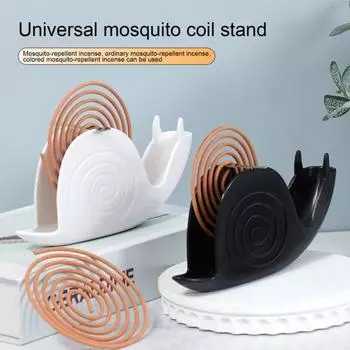 Держатель для благовоний с репеллентом от улиток, прочная спиральная курильница с репеллентом, портативный настольный пепельный улавливатель белый