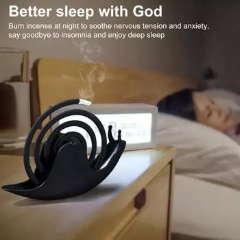 Держатель для благовоний с репеллентом от улиток, прочная спиральная курильница, переносная настольная подставка для улавливания пепла, поднос, украшение чёрный