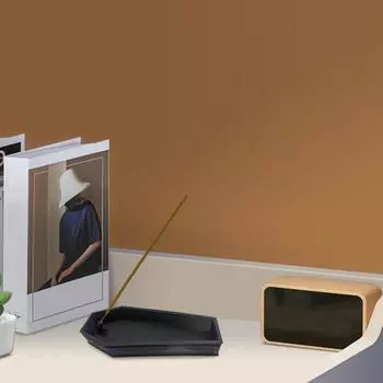Держатель для благовоний в виде гроба Подставка для благовоний 3D-печать Держатель для благовоний Ароматерапевтический освежитель воздуха Ароматический конус для благовоний чёрный