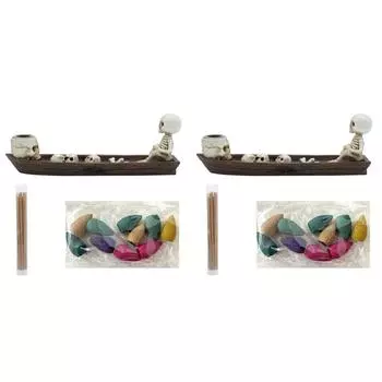 Держатель для благовоний в виде лодки с черепом, готический держатель для благовоний, креативный для спальни, гостиной