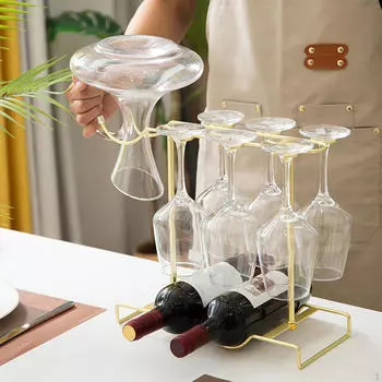 Держатель для бокалов, Настольная подставка для бокалов, Подставка для демонстрации в баре, Сушка и хранение чашек, Металл для дома