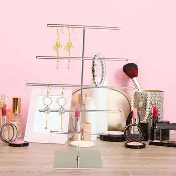 Держатель для браслета и ожерелья, подставка для ювелирных изделий, многоцелевая металлическая планка в форме буквы Т M