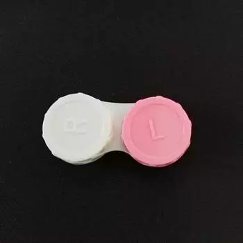 Держатель для брелоков, контейнер для ухода за глазами, дорожный пластиковый переносной карман для хранения контактных линз розовый