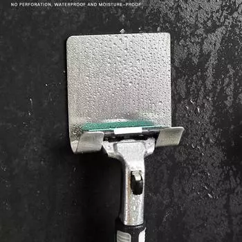 Держатель для бритвы без дырокола, настенный крючок для хранения в ванной комнате, стойка для бритвы, мужская полка для бритья, аксессуары для кухни в ванной