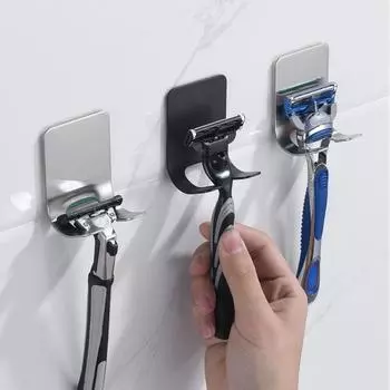 Держатель для бритвы из нержавеющей стали 304, настенная стойка для хранения, органайзер для кухонных крючков 1pc белый