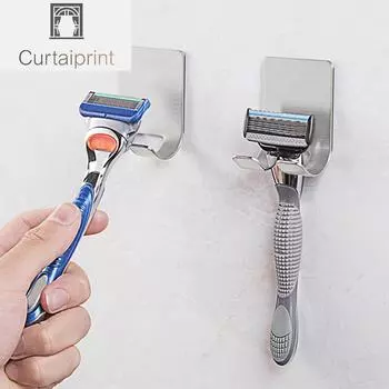 Держатель для бритвы из нержавеющей стали, настенный крючок, стойка для бритвы, аксессуары для ванной комнаты чёрный