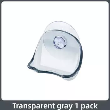 Держатель для бритвы на присоске, без сверления, стойка для хранения ручной бритвы, слив, настенная полка для хранения в ванной 1PCS серый