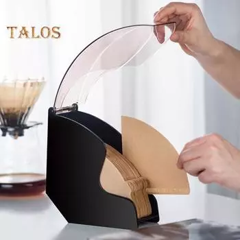 Держатель для бумаги для кофейного фильтра, коробка с акриловой крышкой, контейнер для хранения, стойка для дома, кухонная утварь, салфетки для заметок, многофункциональный органайзер чёрный