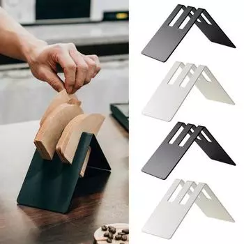 Держатель для бумажных фильтров для кофе, контейнер для хранения бумажных фильтров для кофе, двойной слот для карт белый