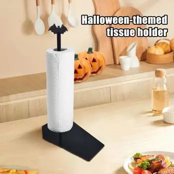 Держатель для бумажных полотенец «Хэллоуин летучая мышь» с гладкими краями, устойчивая акриловая подставка для столешницы, готическая кухня