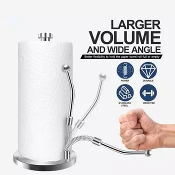 Держатель для бумажных полотенец из нержавеющей стали, стойка для полотенец Easy Tear, утяжеленный держатель для бумажных полотенец, вертикальный держатель для бумажных полотенец Prevent красный