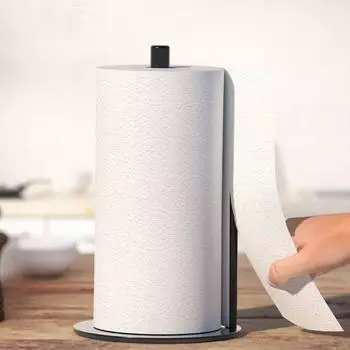Держатель для бумажных полотенец из нержавеющей стали, держатель для рулонной бумаги с одной рукой, подставка для бумажных полотенец на столешницу Silver-B