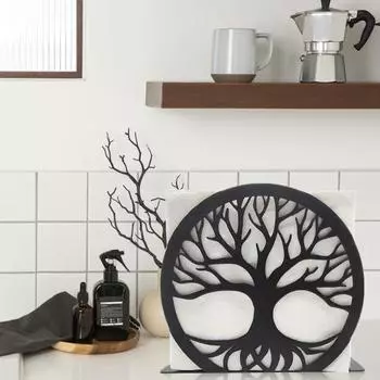 Держатель для бумажных полотенец из нержавеющей стали, вертикальный держатель для салфеток, экономящий место, держатель для бумажных полотенец для кухни, столешницы, ресторана, кафе, столовой, декора чёрный