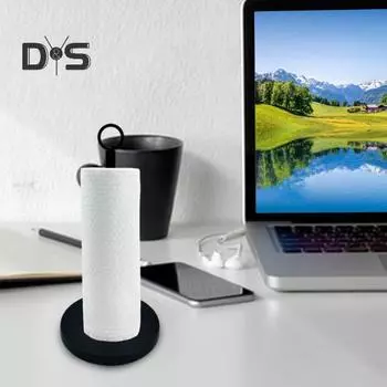 Держатель для бумажных полотенец из нержавеющей стали с утяжеленным противоскользящим основанием, полированной поверхностью, устойчивый к коррозии, подставка для держателя бумажных полотенец серебряный