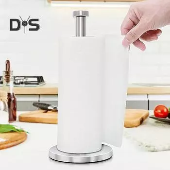 Держатель для бумажных полотенец на столешницу с утяжеленным нескользящим основанием, устойчивый к ржавчине и коррозии, держатель для бумажных полотенец из нержавеющей стали