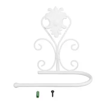 Держатель для бумажных полотенец, настенная вешалка для салфеток для кухни и ванной комнаты (белый) белый