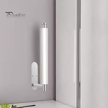 Держатель для бумажных полотенец, нержавеющий, простой в установке, настенный держатель для кухонных бумажных полотенец из нержавеющей стали, органайзер для пластиковой пленки чёрный