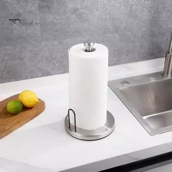 Держатель для бумажных полотенец с нескользящими присосками, нержавеющая, устойчивая к коррозии подставка для бумажных полотенец на кухонную столешницу B
