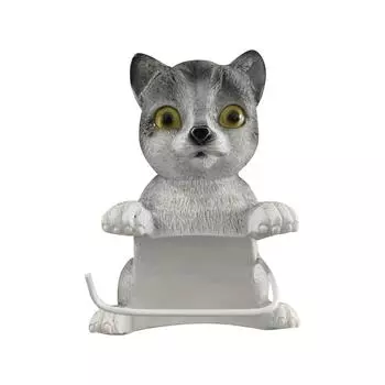 Держатель для бумажных полотенец в виде кота, забавный держатель для бумажных полотенец в виде кота в 3D, настенная стойка для хранения туалетной бумаги для ванной и кухни One Size