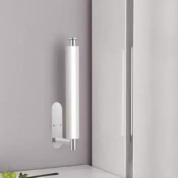 Держатель для бумажных полотенец Yousheng, нержавеющий, простой в установке, настенный держатель для кухонных бумажных полотенец из нержавеющей стали, органайзер для пластиковой пленки чёрный