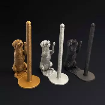 Держатель для бумажных полотенец «Животные» Отдельно стоящий One Size чёрный