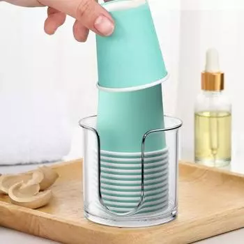 Держатель для бумажных стаканчиков с U-образным отверстием, современная элегантная подставка для бумажных стаканчиков для ванной комнаты, кухни, офиса, кафе, дома, держатель для бумажных стаканчиков A чёрный