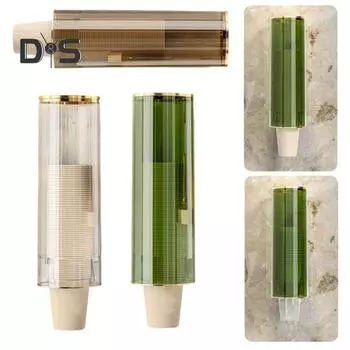 Держатель для бумажных стаканчиков, стойка для хранения, большая вместимость, простая установка, настенный держатель для одноразовых бумажных стаканчиков дубильная кора