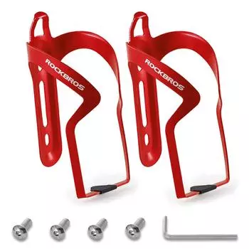 Держатель для бутылки для велосипеда ROCKBROS, легкая дорожная пластиковая бутылка, алюминиевая бутылка, набор из 5 цветов, в комплект входят инструменты для установки, держатель, велосипед, держатель,